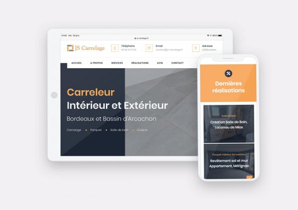 Création Site internet Js Carrelage par Calyweb