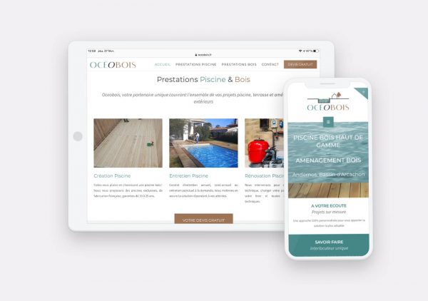 Création Site Oceobois par Calyweb