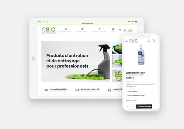 Creation site internet SC Distribution par Calyweb