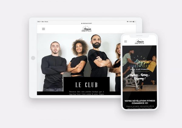 Creation Site Internet Alegria Sport Club by Calyweb