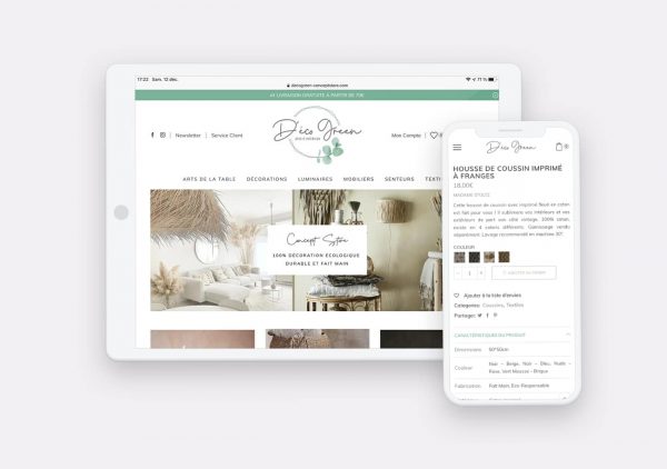 Creation Site Web DecoGreen par Calyweb