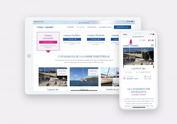 Creation site web de corail caraibes par calyweb